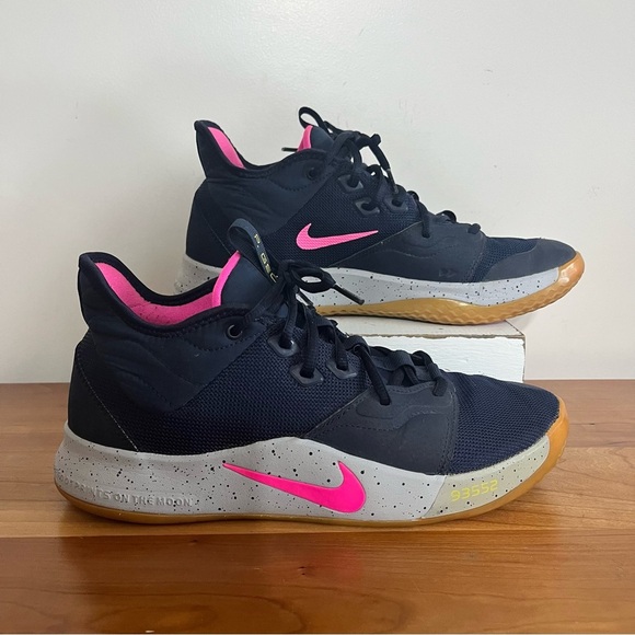 Nike Mens AO2607-401 Obsidian Pink Blast P. George Size 9.5 Basketball Shoes - Picture 1 of 9